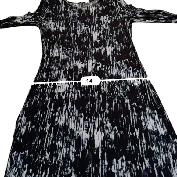 Theory Madelina Storm Cloud Long Sleeve Abstract Print Mini Sheath Dress Sz 4 - Picture 8 of 9